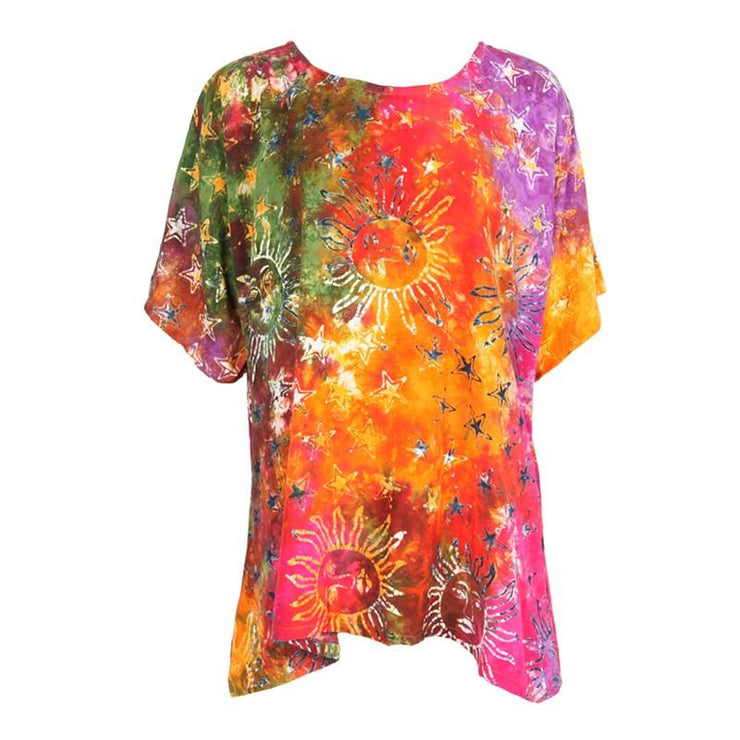 Tie Dye Celestial Short Kaftan – The Hippy Clothing Co.