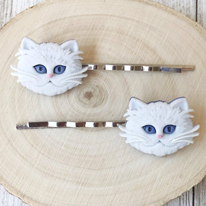 Cat Hair Pins, Cat Bobby Pins, Womens Hair Pins, Brown Cat Hair Pins,  Decorative