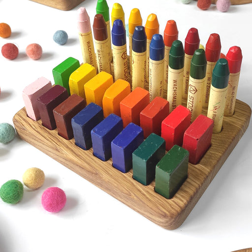 Stockmar Crayons Beeswax safe and nontoxic drawing wax block pen 8 16 color  tin box Nurture the sense Colouring qualities