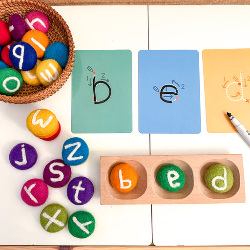 Montessori Wooden 2 Part Sand Tray with Flashcard Holder - 2 Part