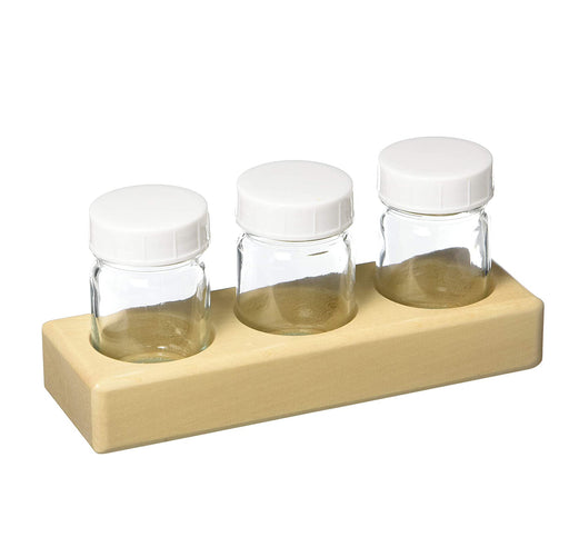 Wooden Paint Jar Holder and Glass Jars with Lids - 6 Jars — Oak & Ever