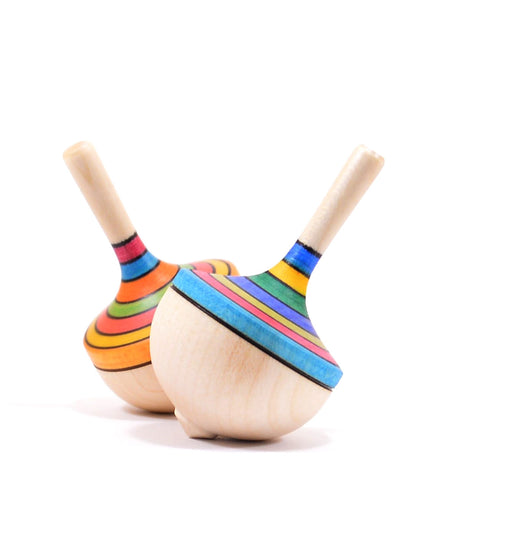 Spinning Top in Wood and String in Natural Cotton - Trisca