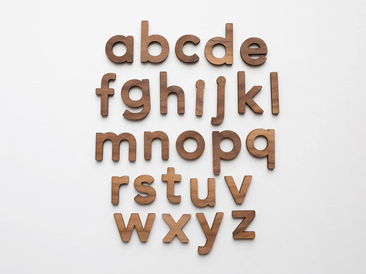 Wooden Alphabet Set • Montessori Movable Alphabet Lowercase