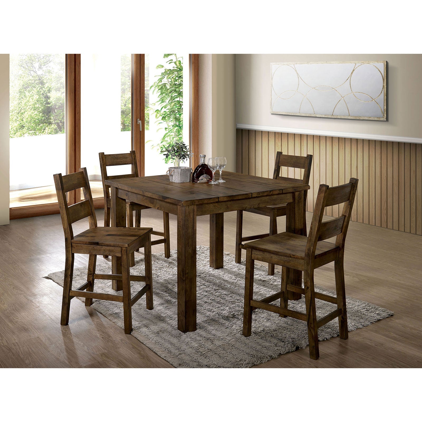 Kristen Ii Rustic Oak Counter Ht. Table