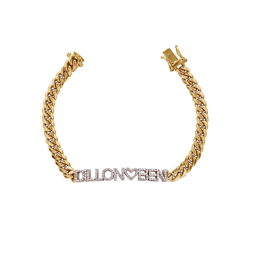 10k Yellow Gold ID Bracelet Miami Cuban Solid link 10mm Name Plate 8.5