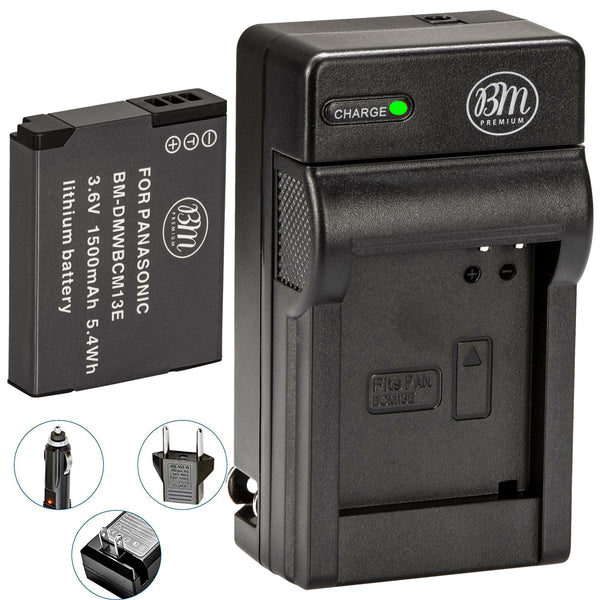 bonen Bedankt juni BM Premium DMW-BCM13E Battery and Charger for Panasonic DC-TS7 DMC-FT5 –  Big Mike's Electronics