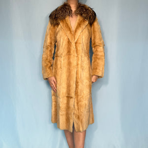 Prada 1990’s Fur Collared Coat