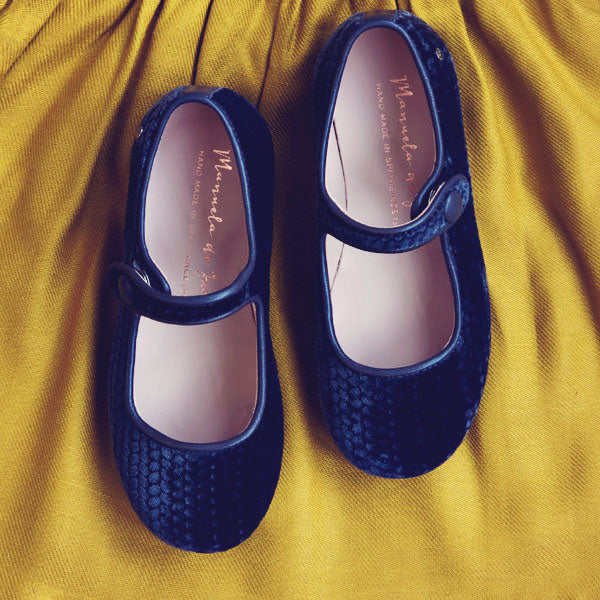 blue velvet mary janes