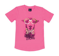 Childs T-Shirt Sheep with Glasses Pink