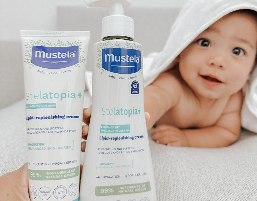 Stelatopia Cleansing Oil and Stelatopia Cleansing Gel for baby acne and eczema