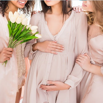 How beautiful is this mom to be in her custom baby shower dress☁️💫 |  Instagram