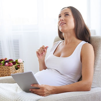 Pregnant mom planning her baby sprinkles