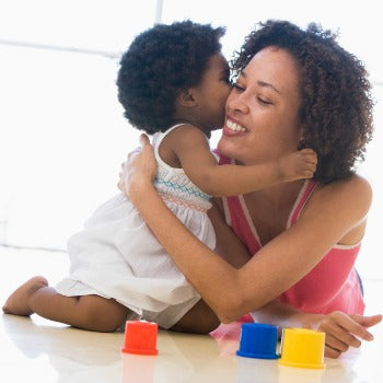 mother and baby playing together