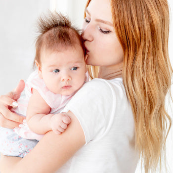 Mom holding baby