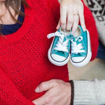 baby shoes pregnancy announcement