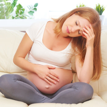 woman fighting pregnancy fatigue