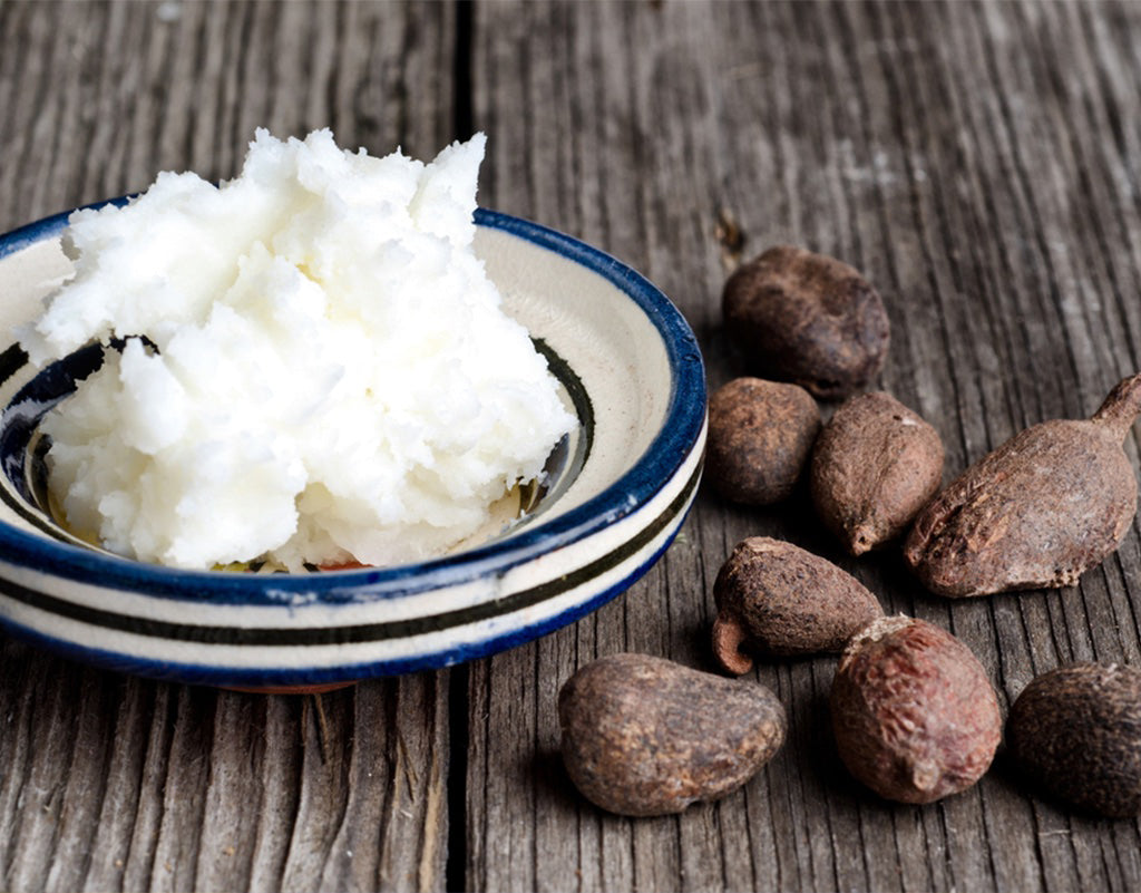 a bowl of shea butter for skin