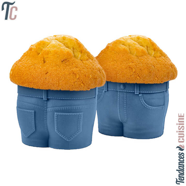 Mise en situation du Moule à Gâteaux Silicone - Jeans -  tendances-cuisine.fr