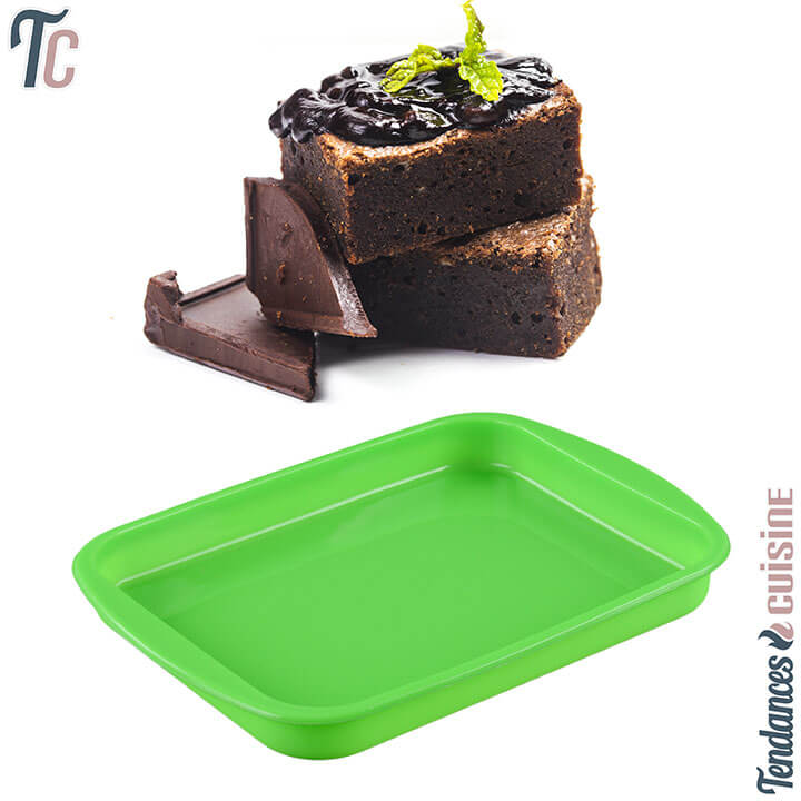 Mise en situation du Moule à Brownies Silicone - Rectangulaire