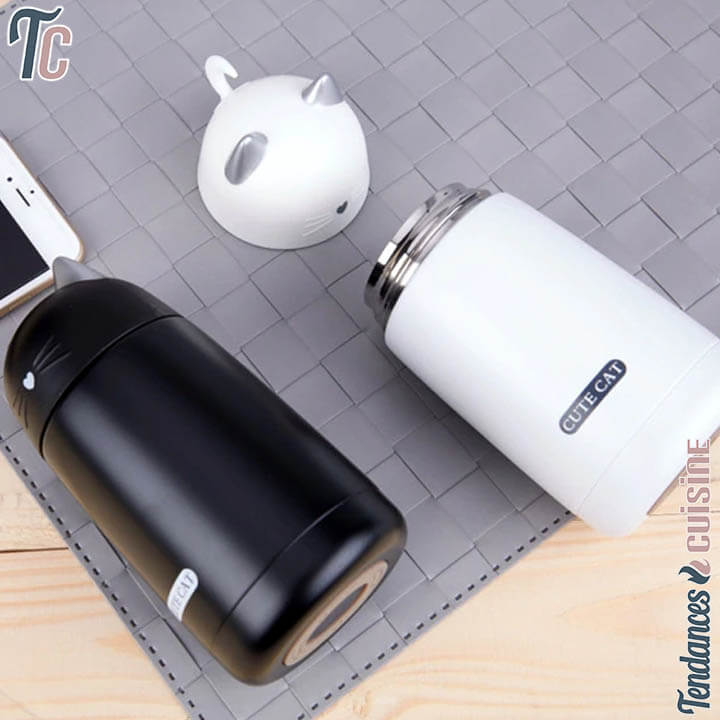 Thermos Isotherme Chat Mignon Inox utilisation - Tendances-cuisine.fr