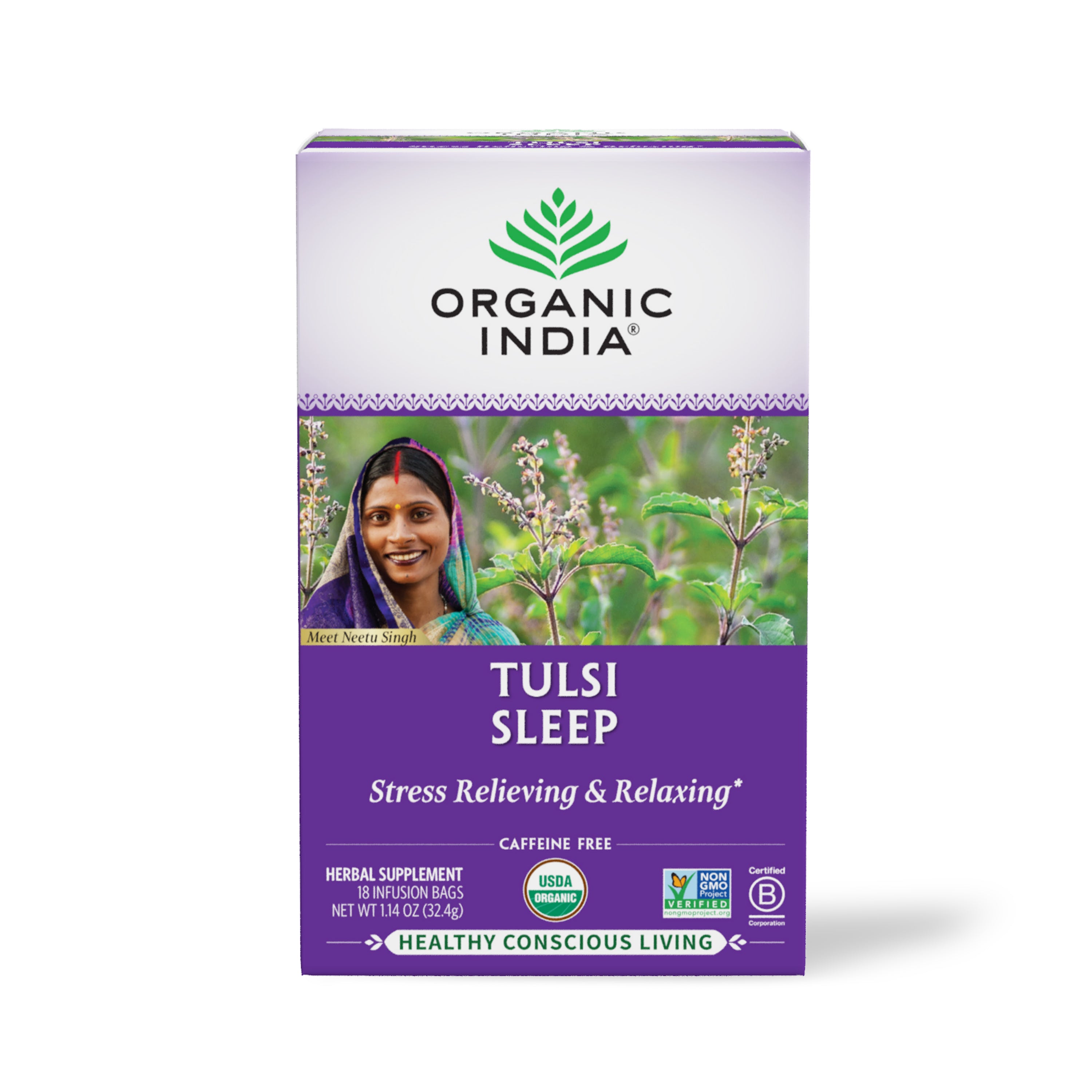 Organic Tulsi Holy Basil Green Tea Blend Organic India Organic