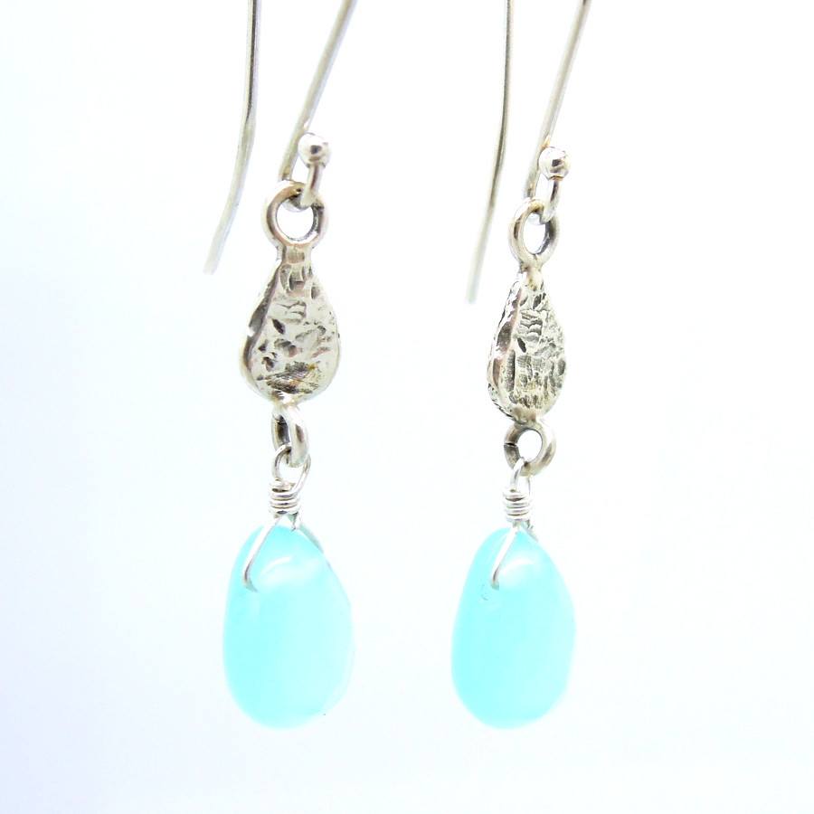 Green quartz drop sterling silver earrings – Hadas Jewelry - Roman ...