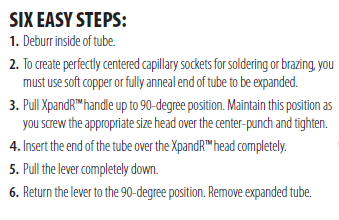 Imperial Tube Expander - Xpandr™ Swaging / Expanding Kit 175-ex hvac shop australia