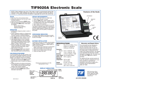 TIF9020A Electronic Scale