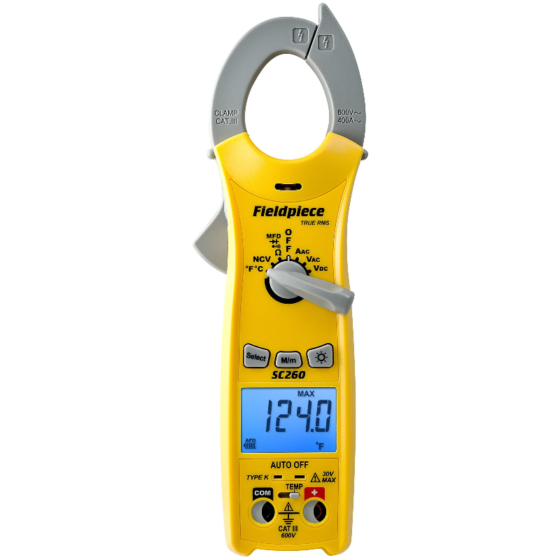 sc260 fieldpiece compact clamp meter