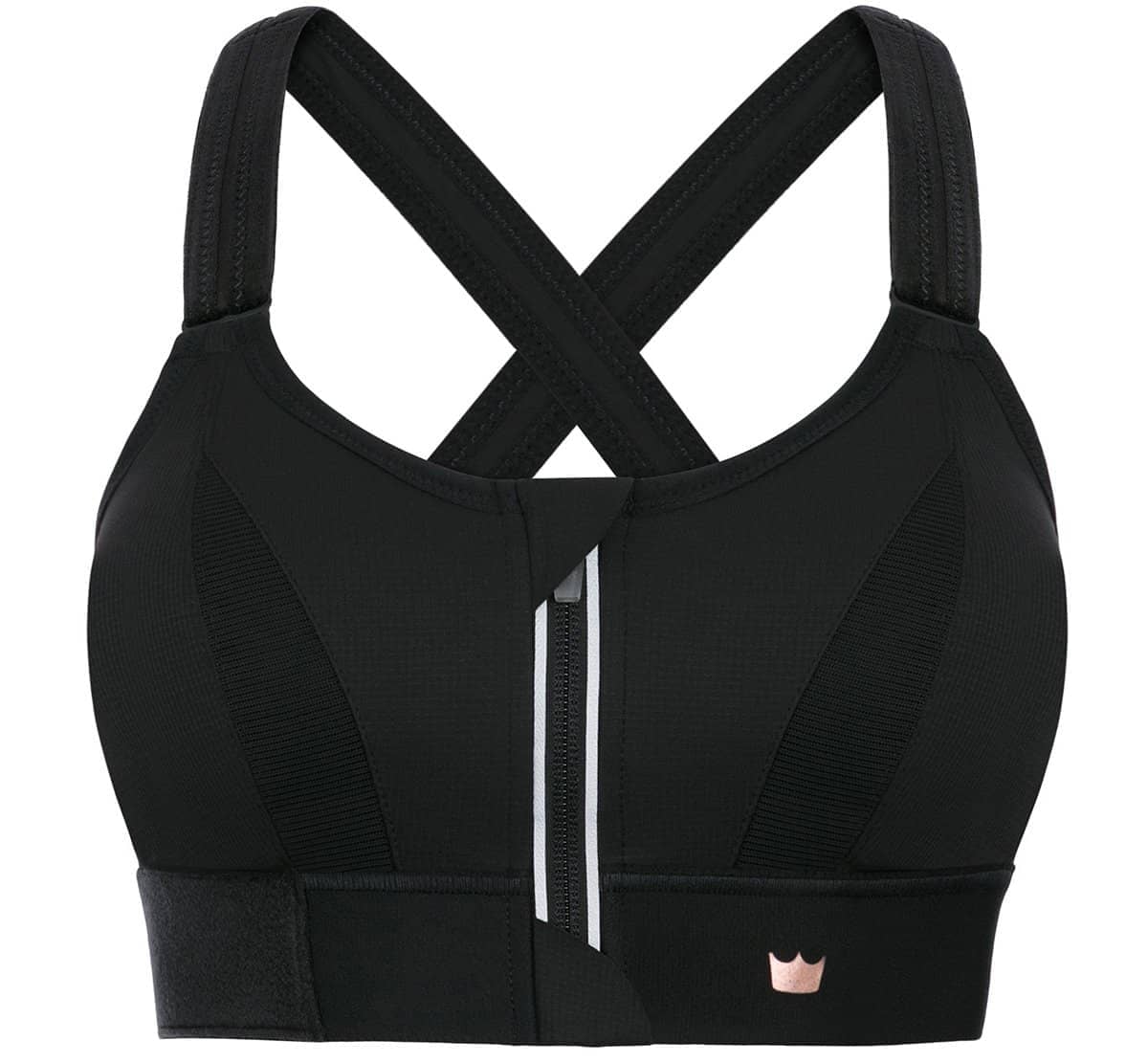 Shefit Ultimate Sports Bra in Black front view