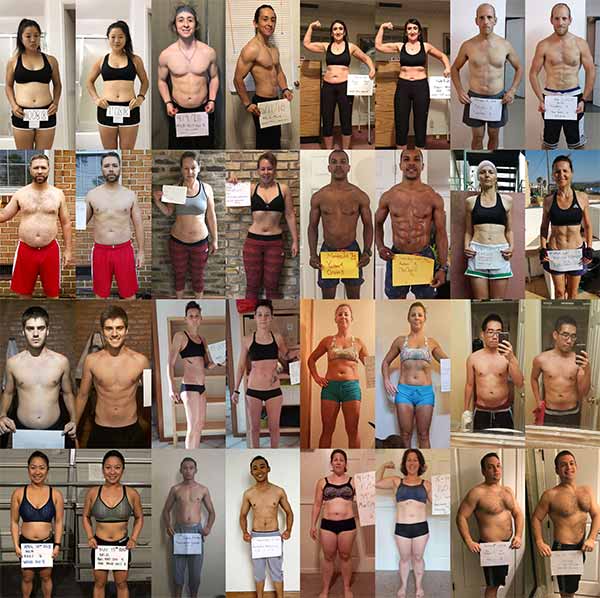 Transformation photos of Crossrope users