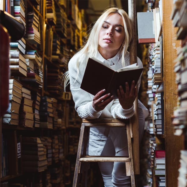 Young woman reading