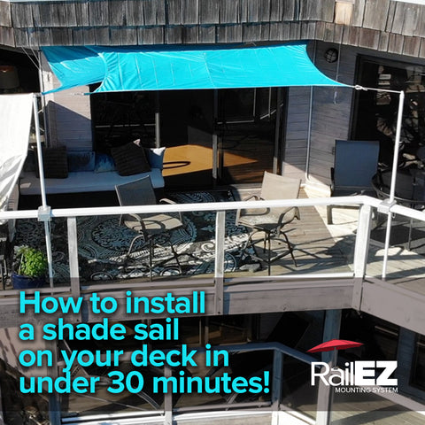 How to Install a Shade Sail on your Patio, Balcony or Deck in Under 30 Minutes!