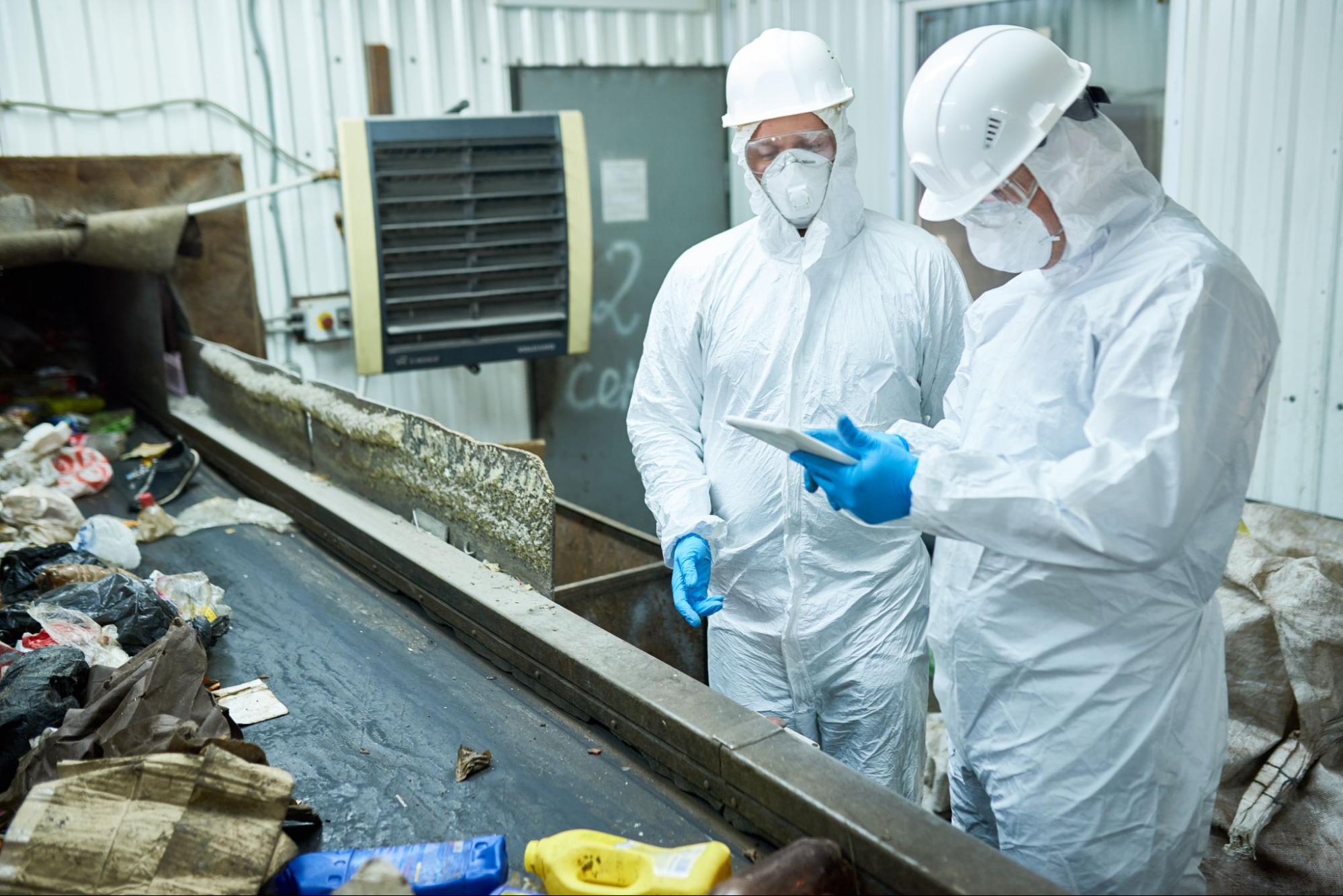 Inspectors work at TerraCycle recycling