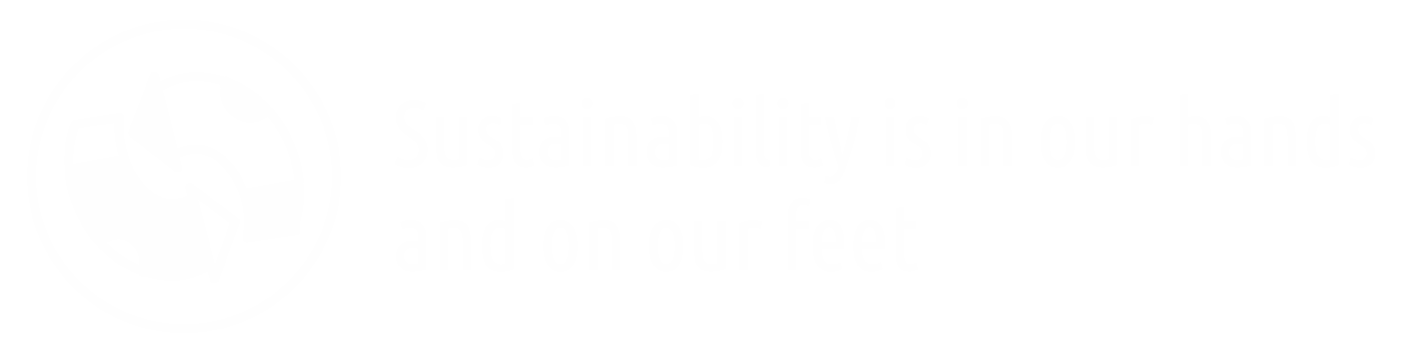 Sustainability is in our hands 
and on our feet