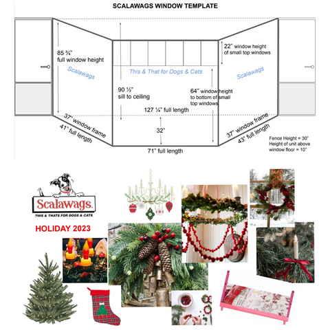 Scalawags Holiday 2023 Window Inspiration Board