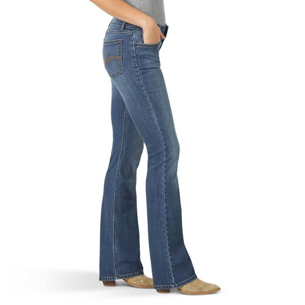 09MWZKE Wrangler Women's Mid Rise Boot Cut Jeans | The Wire Horse