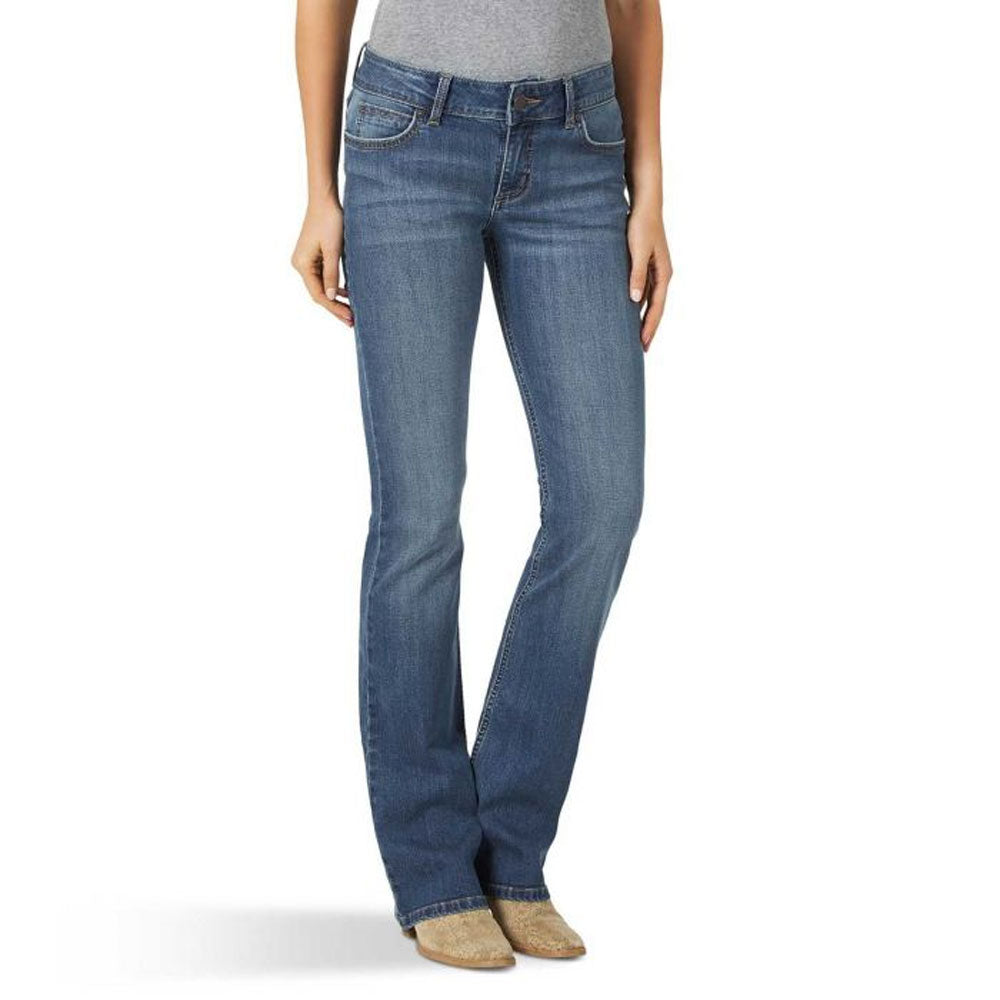 09MWZKE Wrangler Women's Mid Rise Boot Cut Jeans | The Wire Horse