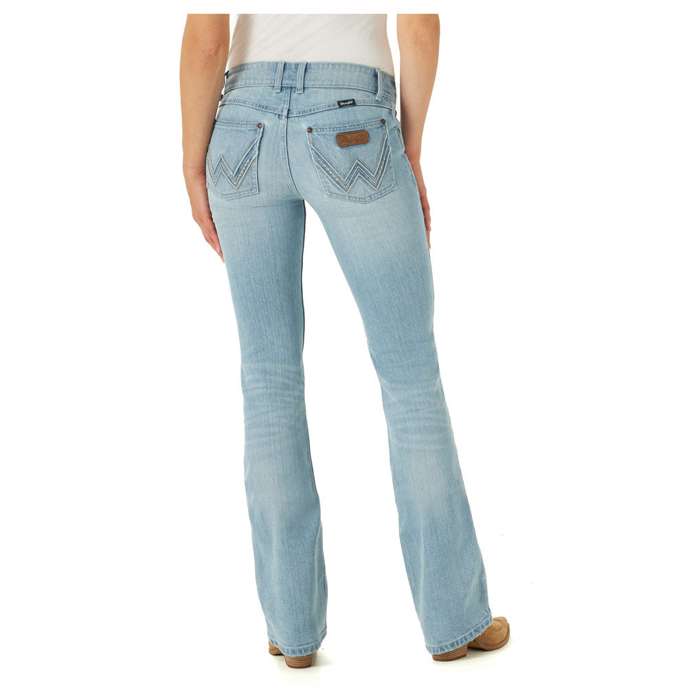 2315026 Wrangler Women's Mae Mid Rise Boot Cut Jean - Light Wash | The Wire  Horse