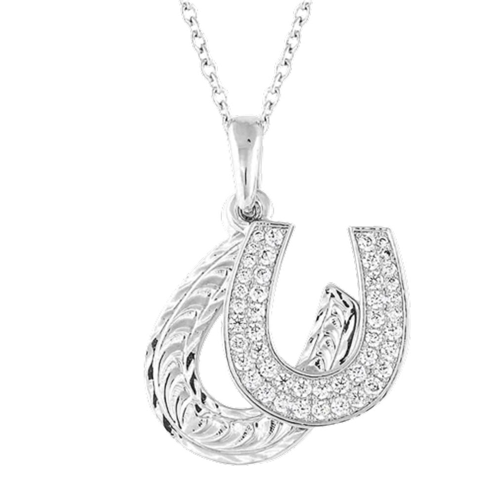 montana silver horseshoe necklace