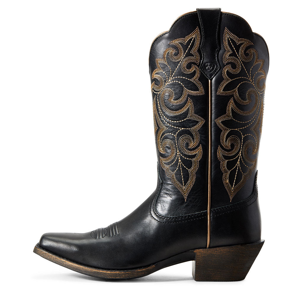 womens black square toe cowboy boots