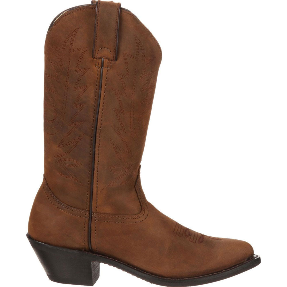 ladies tan leather cowboy boots