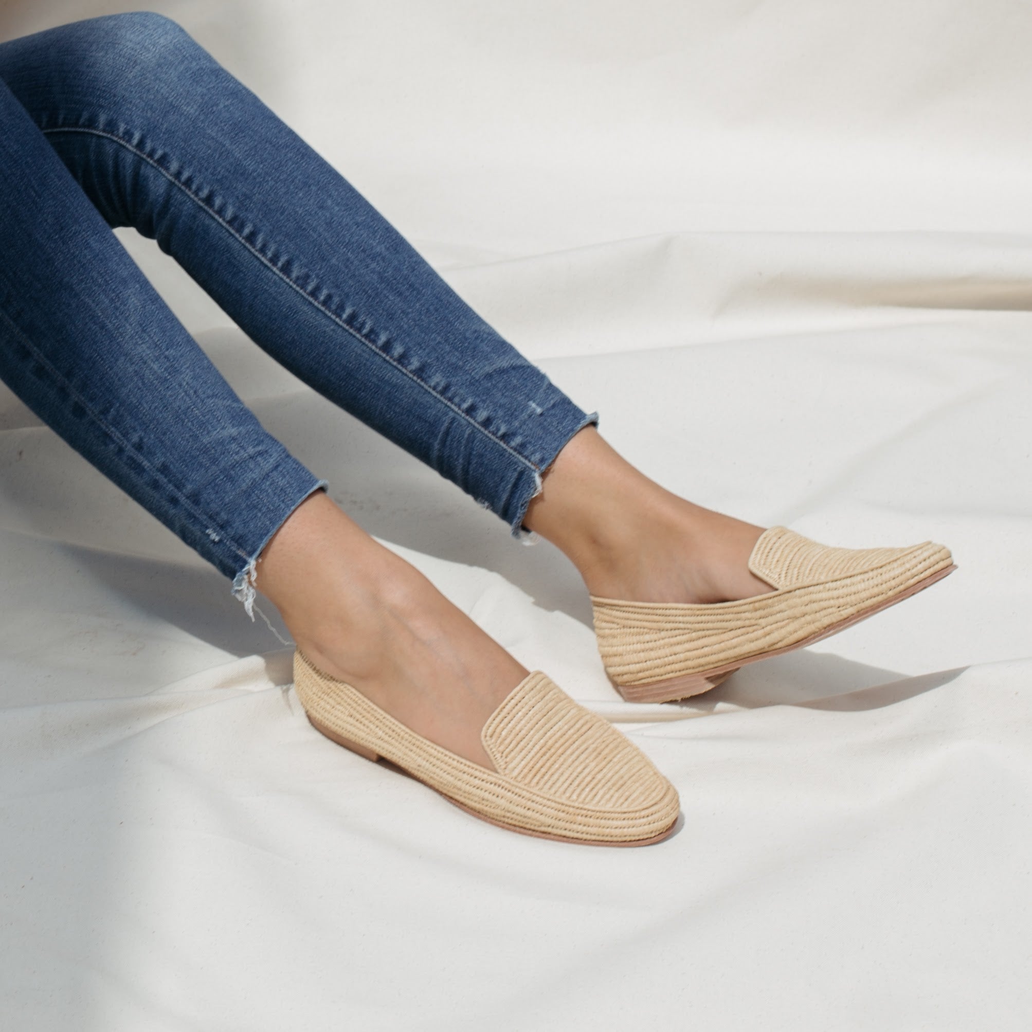 Raffia Loafers Natural Proud Mary Footwear 3941