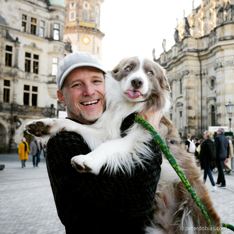 Dr. Peter Dobias with dog Pax