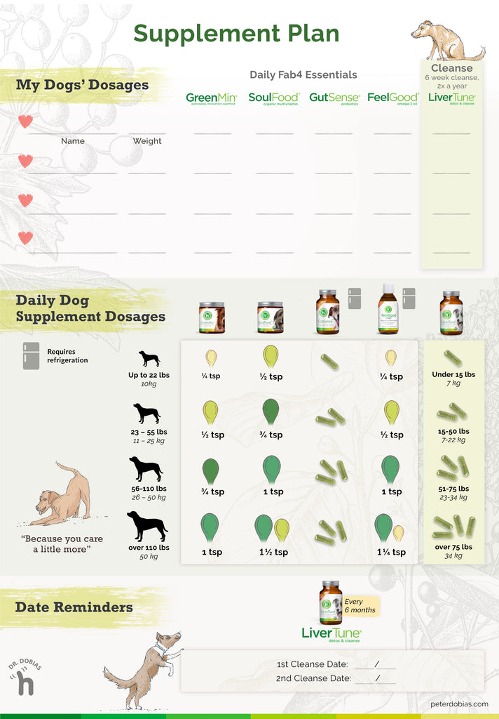 Supplement dosage chart