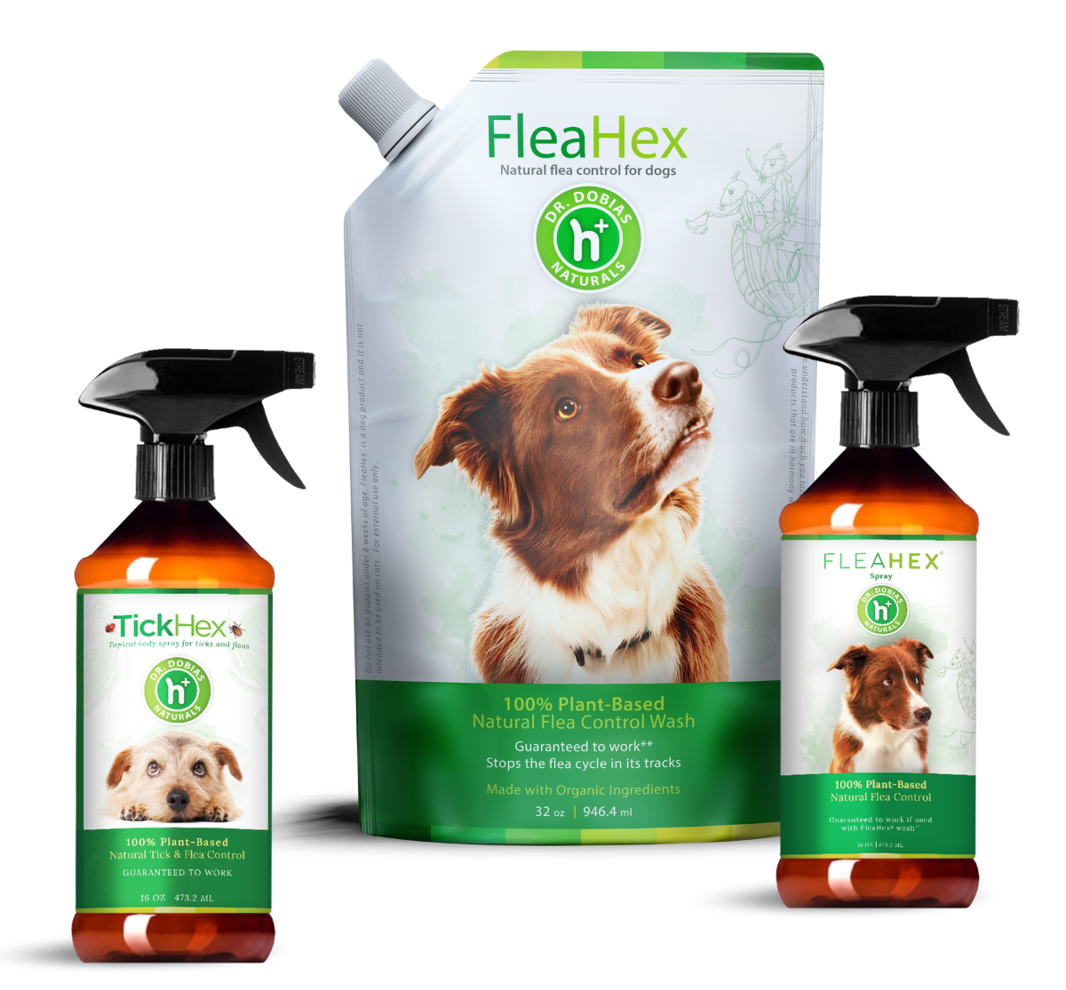 FleaHex and TickHex all natural flea and tick repellent and control