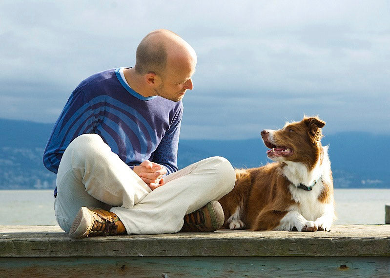 Peter with Skai on a summery day