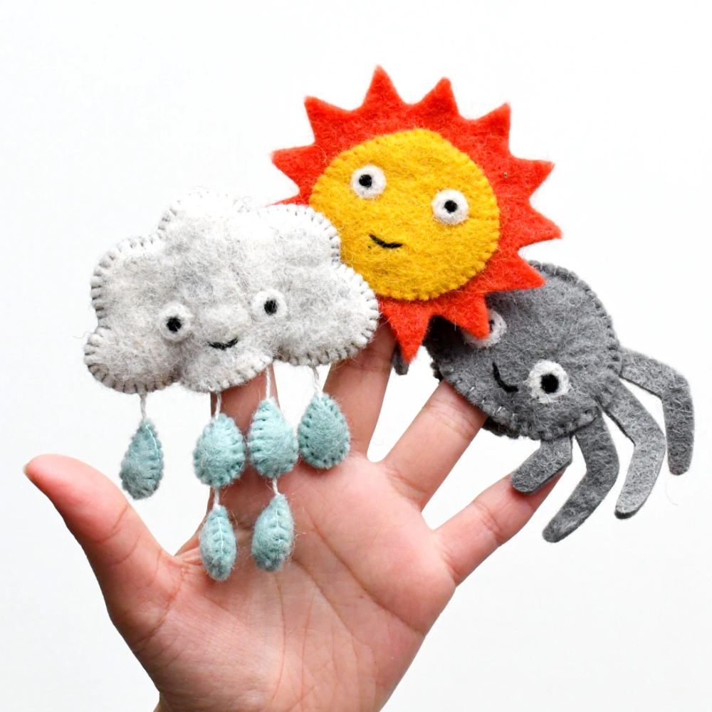 Incy Wincy Spider Finger Puppets
