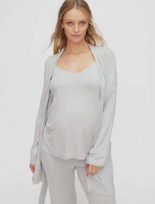 Grey Cotton Maternity Nursing Sleepwear Set For Breastfeeding And Home Wear  Lounge Sleepwear Neck Pajamas For Spring And Autumn R231013 From Paris_014,  $24.04