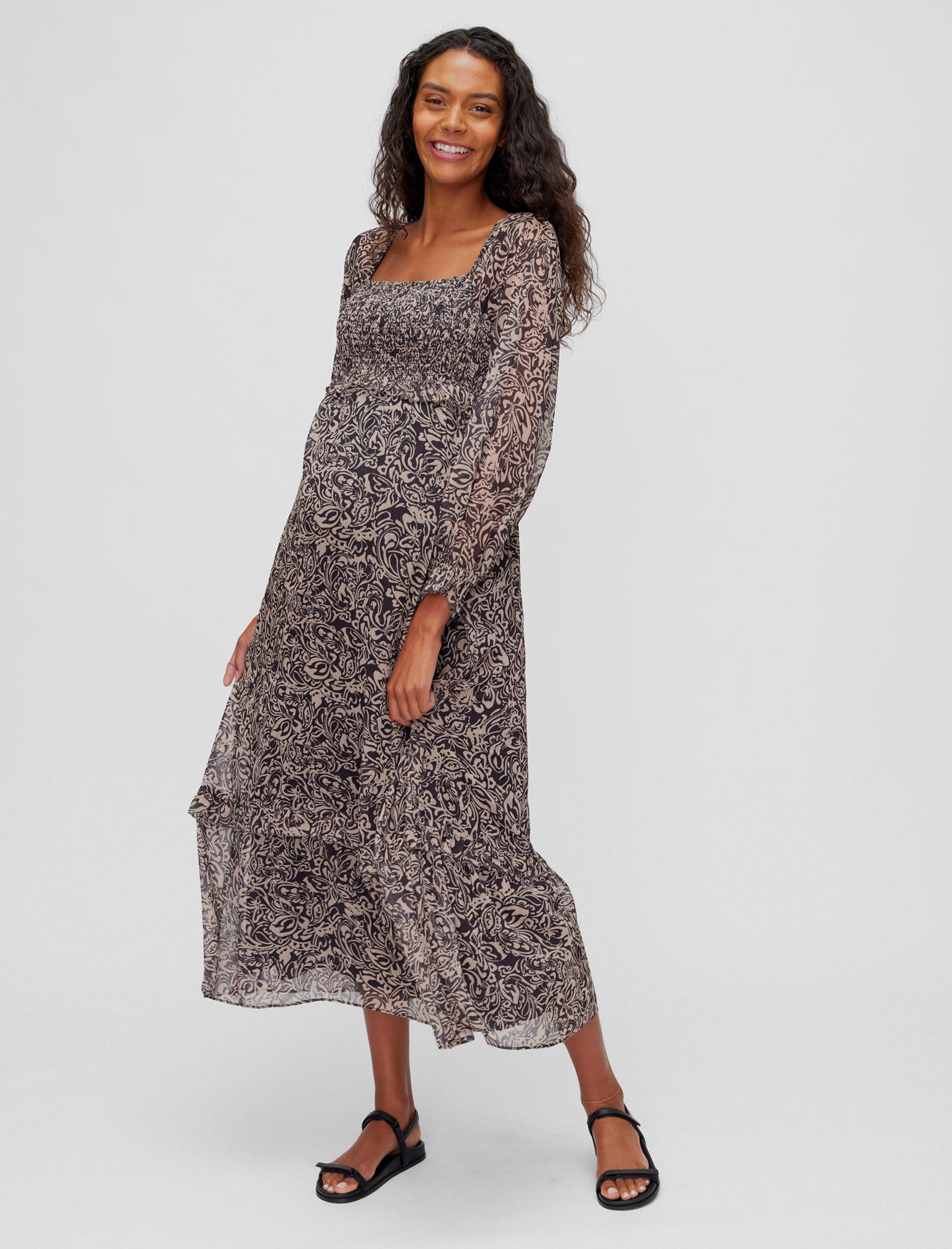 Image of Smocked Empire Maxi Dress